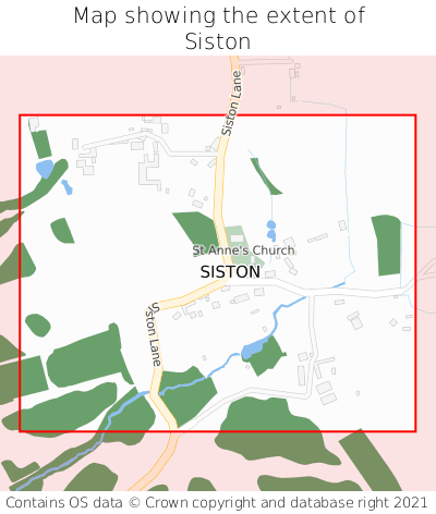 Map showing extent of Siston as bounding box