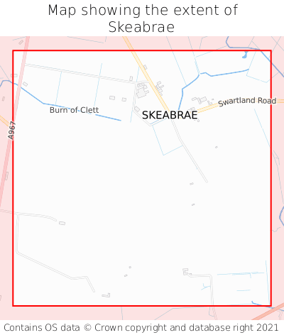 Map showing extent of Skeabrae as bounding box