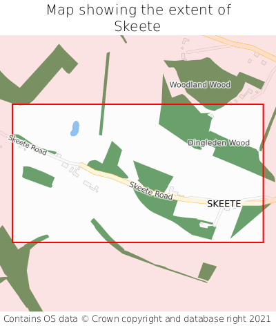 Map showing extent of Skeete as bounding box