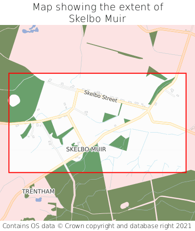 Map showing extent of Skelbo Muir as bounding box