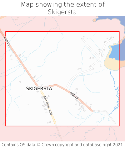 Map showing extent of Skigersta as bounding box