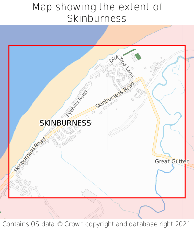 Map showing extent of Skinburness as bounding box