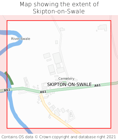 Map showing extent of Skipton-on-Swale as bounding box