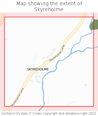 Map showing extent of Skyreholme as bounding box