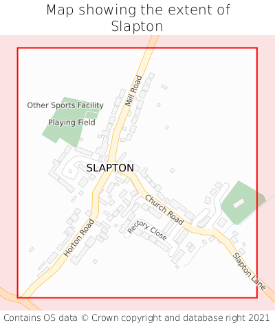 Map showing extent of Slapton as bounding box