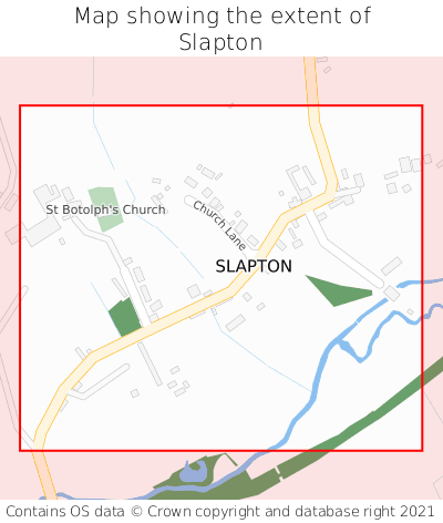 Map showing extent of Slapton as bounding box