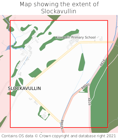Map showing extent of Slockavullin as bounding box