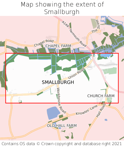 Map showing extent of Smallburgh as bounding box