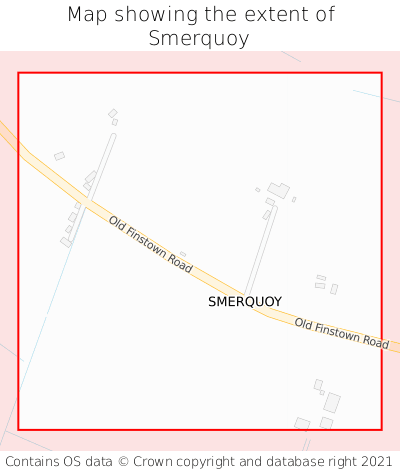 Map showing extent of Smerquoy as bounding box