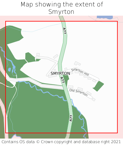 Map showing extent of Smyrton as bounding box