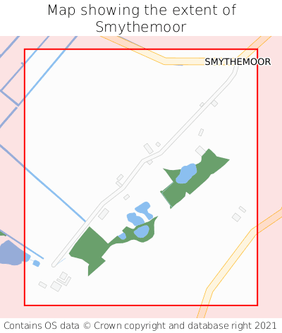 Map showing extent of Smythemoor as bounding box