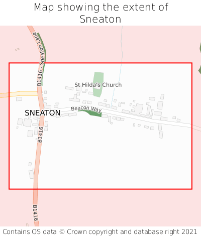 Map showing extent of Sneaton as bounding box