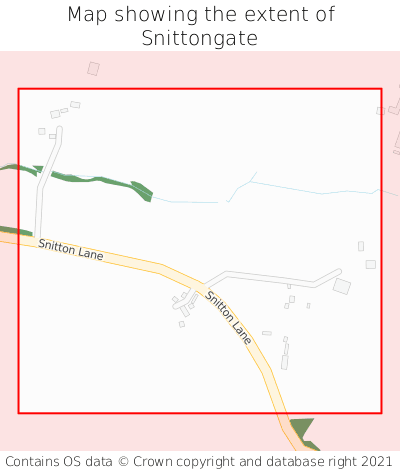 Map showing extent of Snittongate as bounding box