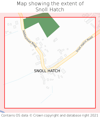 Map showing extent of Snoll Hatch as bounding box