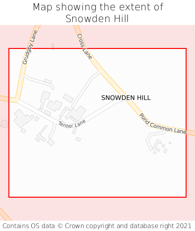 Map showing extent of Snowden Hill as bounding box