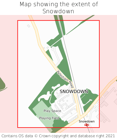 Map showing extent of Snowdown as bounding box