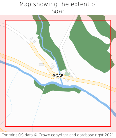 Map showing extent of Soar as bounding box