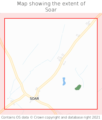 Map showing extent of Soar as bounding box