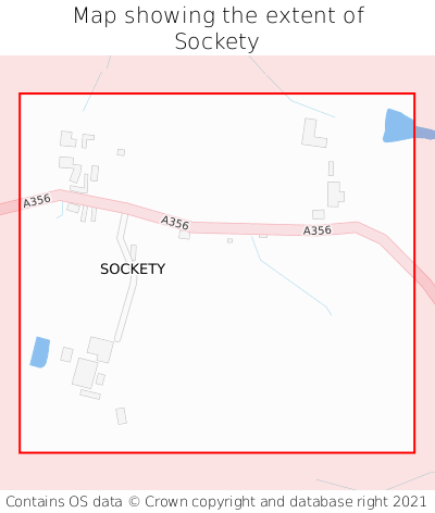 Map showing extent of Sockety as bounding box