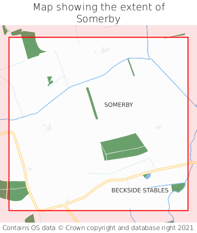 Map showing extent of Somerby as bounding box