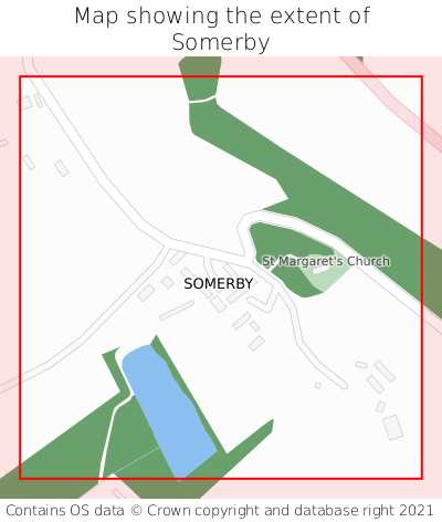 Map showing extent of Somerby as bounding box