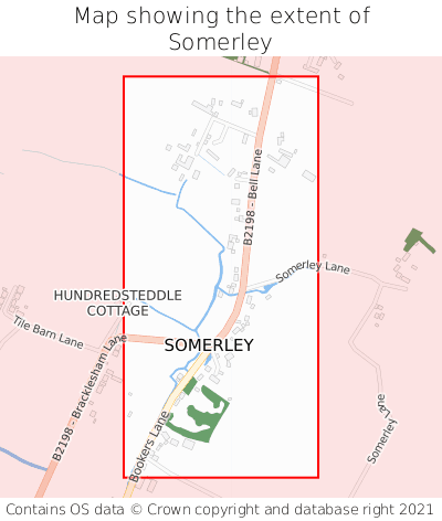 Map showing extent of Somerley as bounding box