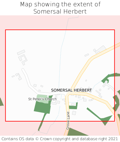 Map showing extent of Somersal Herbert as bounding box
