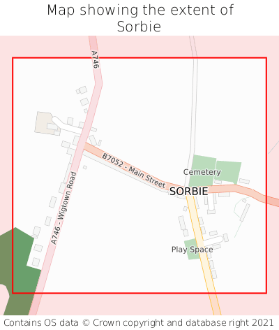 Map showing extent of Sorbie as bounding box