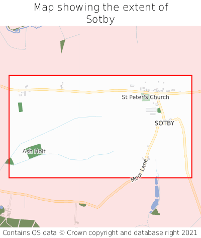 Map showing extent of Sotby as bounding box