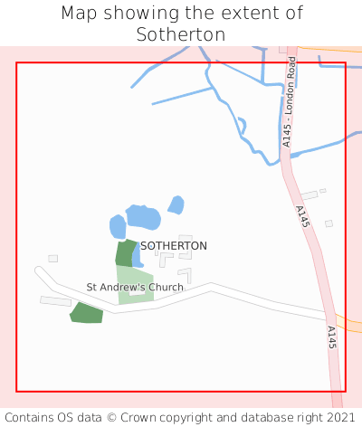 Map showing extent of Sotherton as bounding box