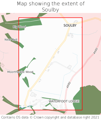 Map showing extent of Soulby as bounding box