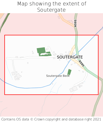 Map showing extent of Soutergate as bounding box