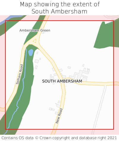 Map showing extent of South Ambersham as bounding box