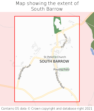 Map showing extent of South Barrow as bounding box