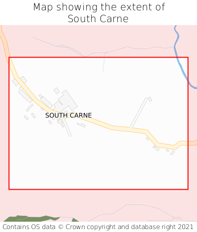 Map showing extent of South Carne as bounding box