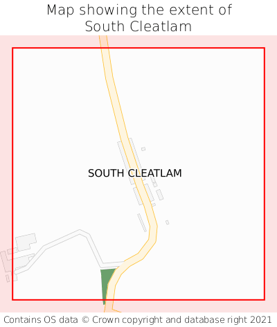 Map showing extent of South Cleatlam as bounding box