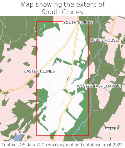 Map showing extent of South Clunes as bounding box