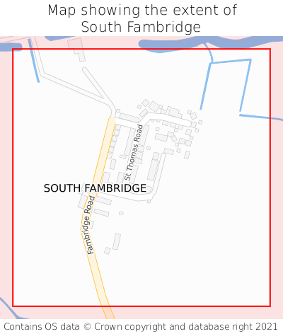Map showing extent of South Fambridge as bounding box