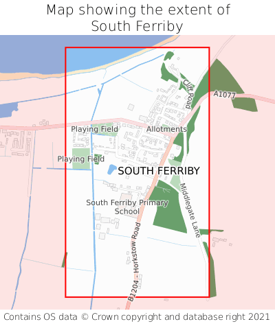 Map showing extent of South Ferriby as bounding box