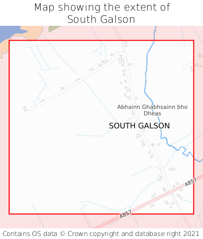 Map showing extent of South Galson as bounding box