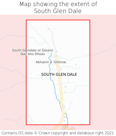 Map showing extent of South Glen Dale as bounding box