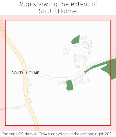 Map showing extent of South Holme as bounding box