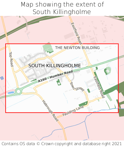 Map showing extent of South Killingholme as bounding box