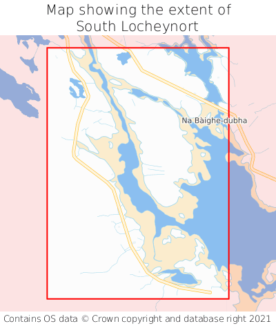 Map showing extent of South Locheynort as bounding box