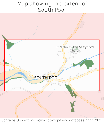 Map showing extent of South Pool as bounding box