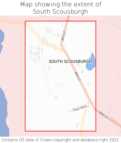 Map showing extent of South Scousburgh as bounding box