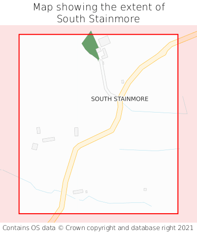 Map showing extent of South Stainmore as bounding box