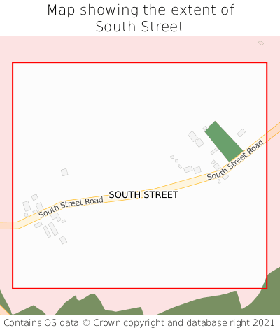 Map showing extent of South Street as bounding box
