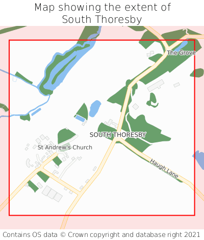 Map showing extent of South Thoresby as bounding box