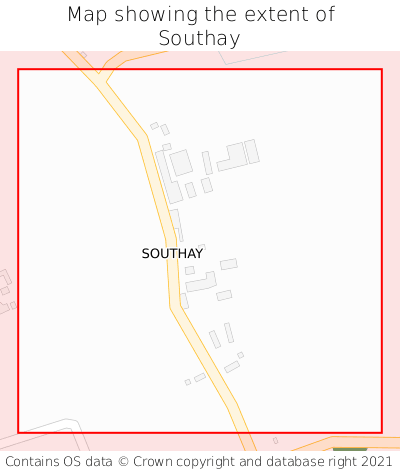 Map showing extent of Southay as bounding box